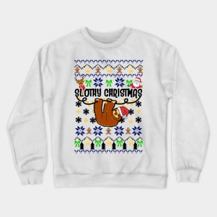 Slothy Ugly Christmas Sweater Crewneck Sweatshirt